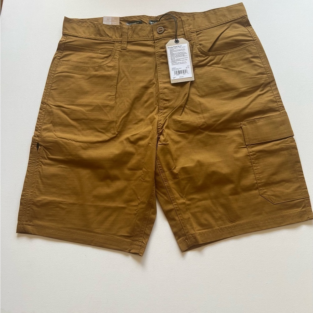 NWT Prana Double Peak Shorts Mens 36x10 Standard Fit Outdoor Hiking Pockets (A)